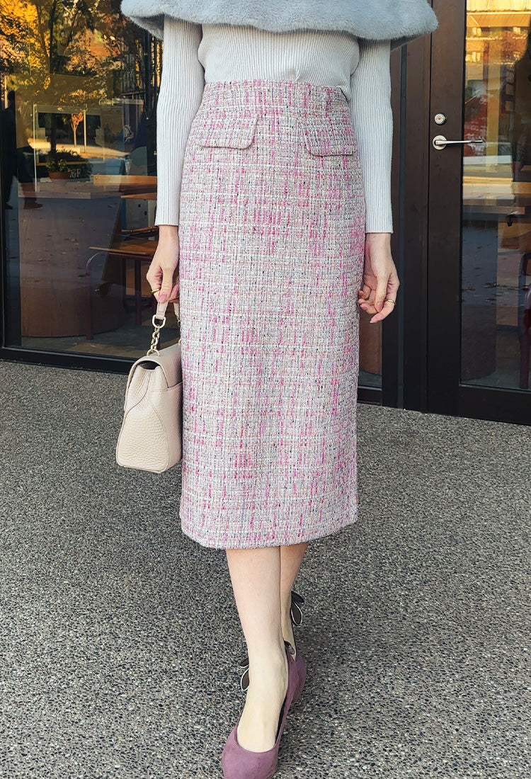 入荷しました】🌟上質ファンシーツイード タイトスカート フェリー