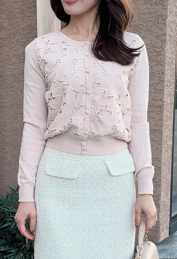 💕追加販売💕即日〜3日営業日以内発送✨フラワーレース ニット