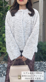 💝Thank you SALE💝20%OFF⭐ライトコート　ジャケット　パール付きエコファー　フェリーシェル　fch122-0766