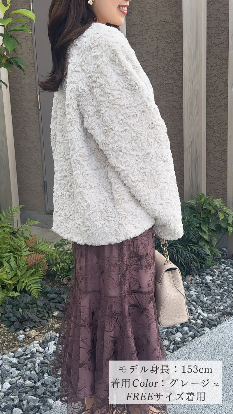 新品未使用タグ付き シェリエ sheller コクーンファーコート pocket fur cocoon coat – shéller / シェリエ