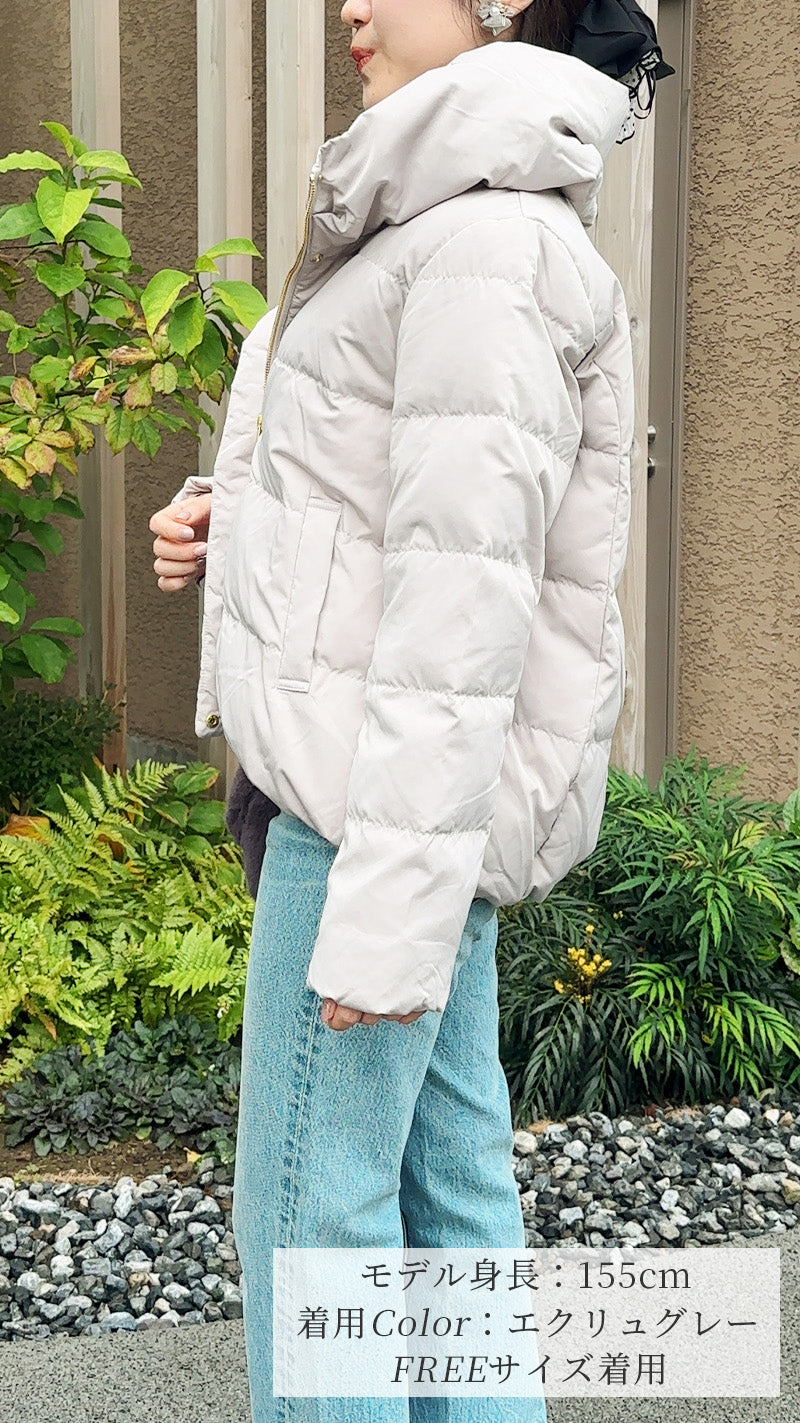 【完売カラー再入荷✨先行予約販売】¥4,000オフ🎀ダウン　コート　ハーフ丈　フェリーシェル　fch122-0661