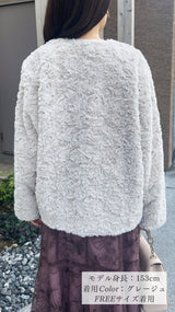 💝Thank you SALE💝20%OFF⭐ライトコート　ジャケット　パール付きエコファー　フェリーシェル　fch122-0766