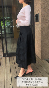 新色追加！！入荷しました！即日～３営業日内に発送可能！🌟ニット　ハートネック　袖レース　9分袖　フェリーシェル　fch411-0736