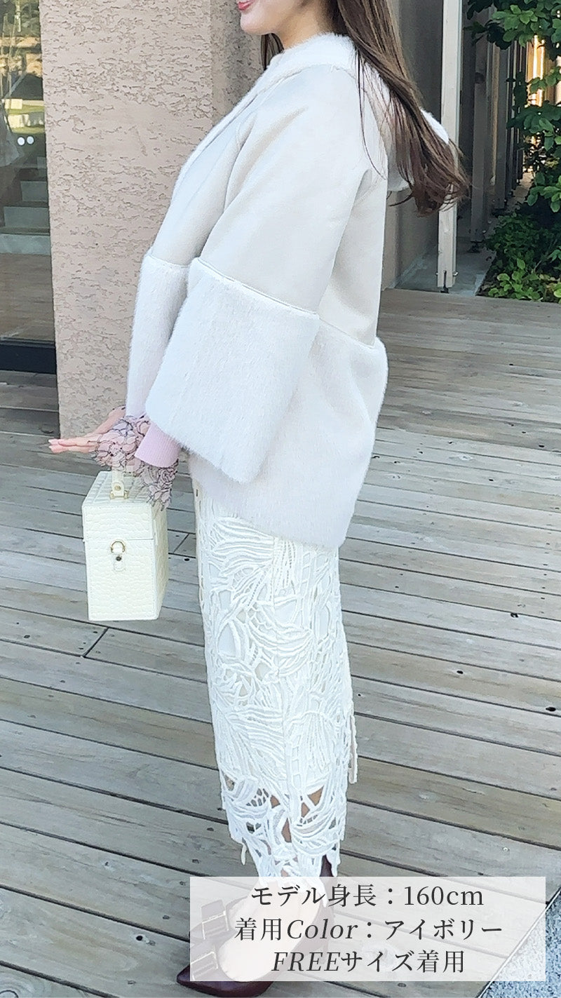 【期間限定特別PRICE_3,000円OFF】フードコート フェイクムートン＆ファー フェリーシェル｜fch122-0601