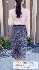 🌷追加販売🌷即日〜3日営業日以内発送🌟ニット　ハートネック　袖口　レース　リブ　フェリーシェル　fch412-0730