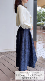 🎀人気ブラウス追加販売🎀✨アシンメトリー　2段フリルブラウス長袖　トップス　フェリーシェル　fch821-0804