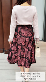 ＼定番アイテム再入荷💖／ニット　ハートネック　袖レース　9分袖　フェリーシェル　fch411-0736