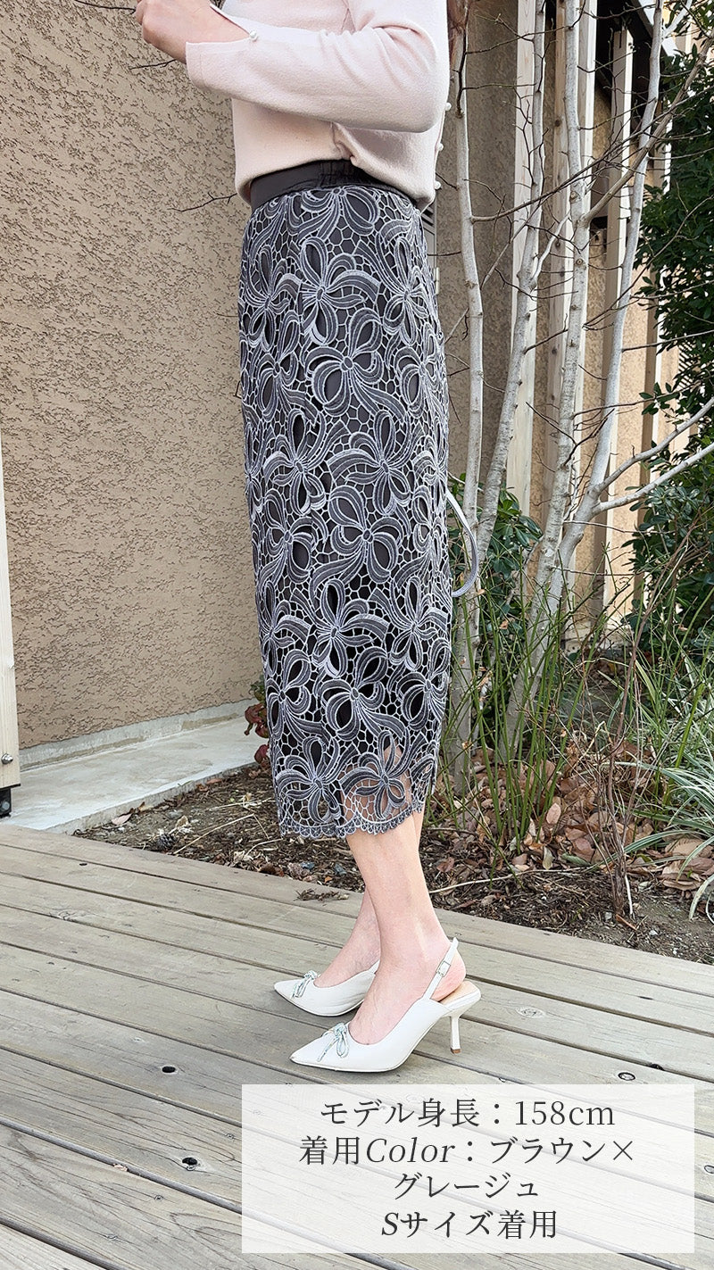 追加販売💗即日〜3営業日以内発送】NEWリボン柄 タイト スカート