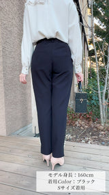 再入荷🤍パンツ　裾パール付スリット　ストレッチテーパード　フェリーシェル　fch712-0761