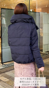 💝Thank you SALE💝35%OFF！！【新色ネイビー💙 完売カラー再入荷✨】¥4,000オフ🎀ダウン　コート　ハーフ丈　フェリーシェル　fch122-0661