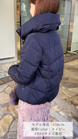 💝Thank you SALE💝35%OFF！！【新色ネイビー💙 完売カラー再入荷✨】¥4,000オフ🎀ダウン　コート　ハーフ丈　フェリーシェル　fch122-0661