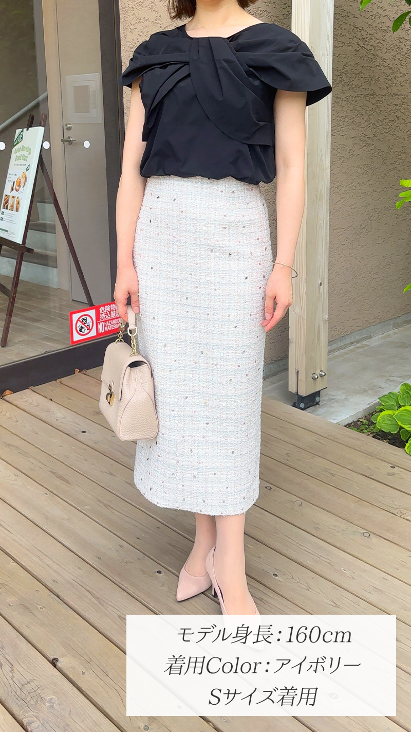 新作スカート✨】ファンシーツイード タイトスカート フェリー 新作スカート✨】ファンシーツイード タイトスカート フェリー