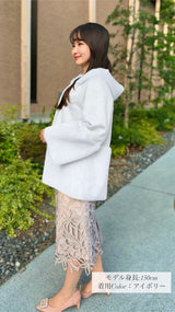 【期間限定特別PRICE_3,000円OFF】フードコート フェイクムートン＆ファー フェリーシェル｜fch122-0601