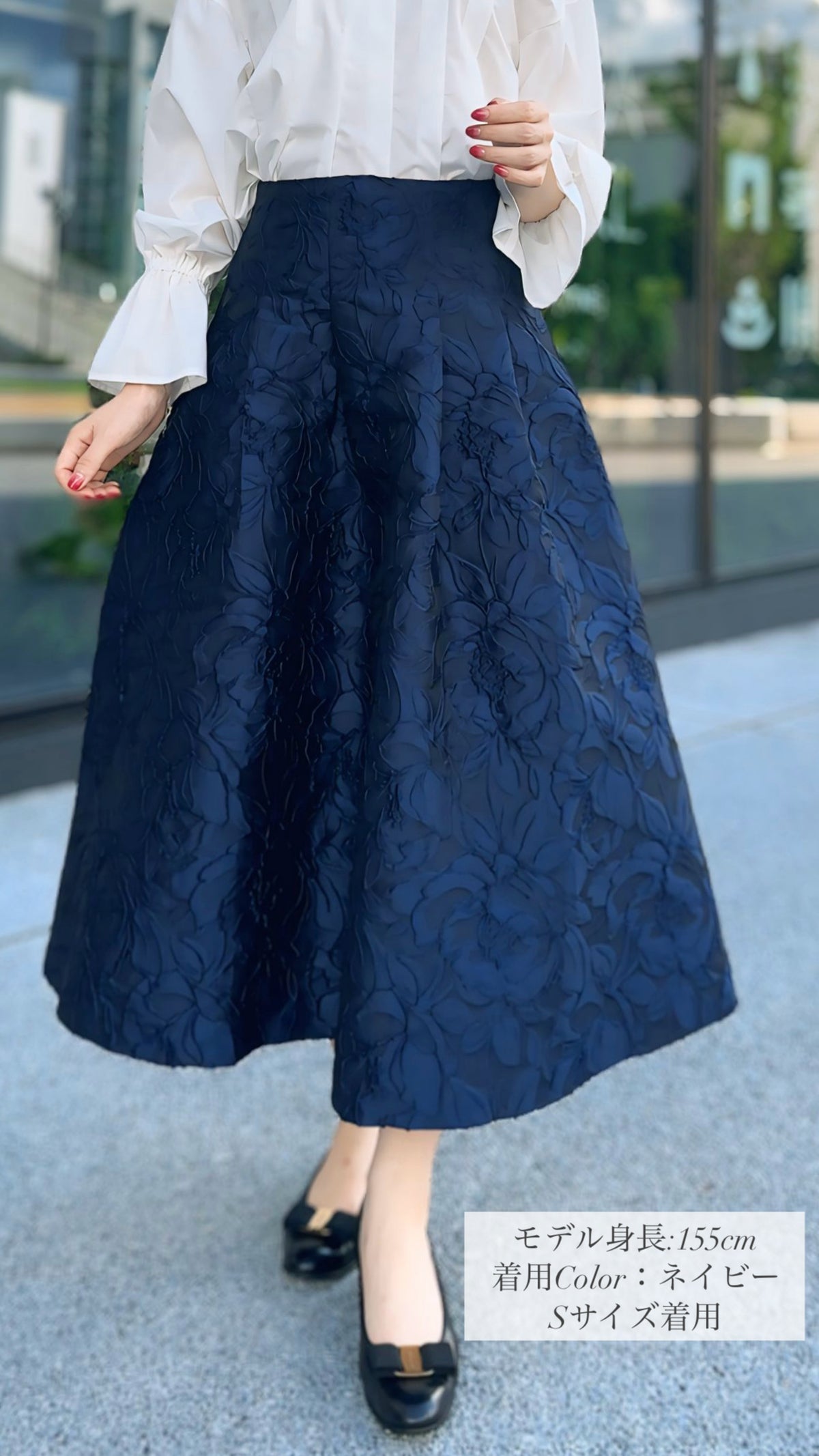 レオナール 花柄 総柄 ストレッチ素材 スカート LEONARD - レオナール LEONARD FASHION セットアップ スカート