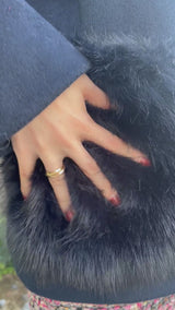 🍂秋冬コーデ🍂 コート　ポケット　ファー付　ハーフ丈　フェリーシェル　fch112-0732